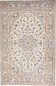 Tappeto Kashan Medaglione Floreale Avorio Blu 197x302 Cm