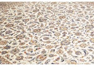 Tappeto Kashan Floreale Avorio Blu Notte 310x408 Cm