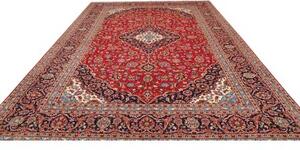Tappeto Ardakan Medaglione Floreale Rosso Blu Scuro 293x410 Cm