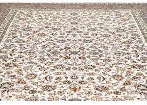 Tappeto Kashan Floreale Avorio Blu Polvere 284x396 Cm
