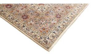 Tappeto Kashan Medaglione Floreale Avorio Tortora 300x408 Cm
