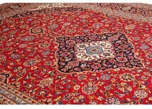Tappeto Ardakan Medaglione Floreale Rosso Blu Scuro 293x410 Cm