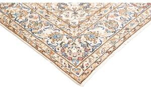 Tappeto Kashan Medaglione Floreale Avorio Blu 197x302 Cm