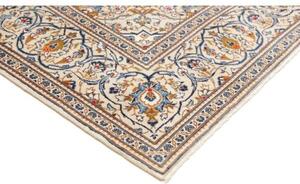 Tappeto Kashan Medaglione Floreale Avorio Blu 200x296 Cm