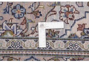 Tappeto Kashan Fine Medaglione Floreale Avorio Blu Cobalto 150x250 Cm