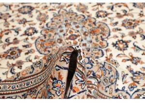 Tappeto Kashan Medaglione Floreale Avorio Blu 198x303 Cm