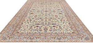 Tappeto Kashan Floreale Avorio Blu 248x353 Cm