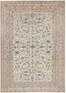Tappeto Kashan Floreale Avorio Blu 248x353 Cm