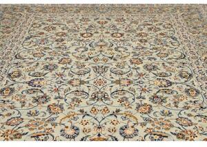 Tappeto Kashan Floreale Verde Salvia Blu Notte 245x347 Cm