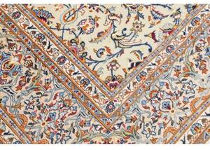 Tappeto Kashan Floreale Avorio Blu 248x353 Cm