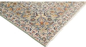 Tappeto Kashan Floreale Verde Salvia Blu Notte 245x347 Cm