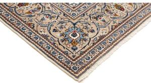 Tappeto Kashan Medaglione Floreale Avorio Blu 200x305 Cm