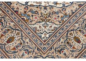 Tappeto Kashan Medaglione Floreale Avorio Blu 200x305 Cm