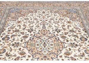 Tappeto Kashan Medaglione Floreale Beige Blu 205x310 Cm