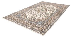 Tappeto Kashan Medaglione Floreale Beige Blu 205x310 Cm