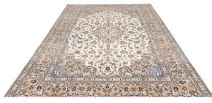 Tappeto Kashan Medaglione Floreale Beige Blu 205x310 Cm