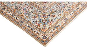 Tappeto Kashan Floreale Avorio Blu 248x353 Cm