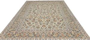 Tappeto Kashan Floreale Verde Salvia Blu Notte 245x347 Cm