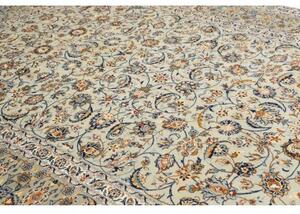 Tappeto Kashan Floreale Verde Salvia Blu Notte 245x347 Cm