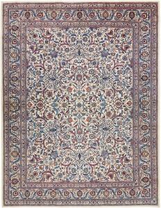 Tappeto Mashad Floreale Avorio Blu 305x392 Cm