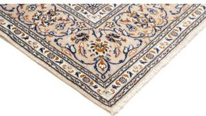Tappeto Kashan Medaglione Floreale Beige Blu 205x310 Cm