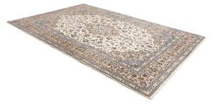 Tappeto Kashan Medaglione Floreale Beige Blu 205x310 Cm