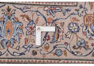 Tappeto Kashan Medaglione Floreale Beige Blu 205x310 Cm