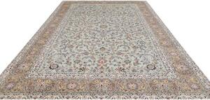 Tappeto Kashan Floreale Celeste Beige 275x388 Cm