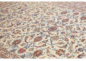 Tappeto Kashan Floreale Avorio Blu 248x353 Cm