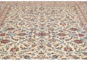 Tappeto Kashan Floreale Avorio Blu 248x353 Cm