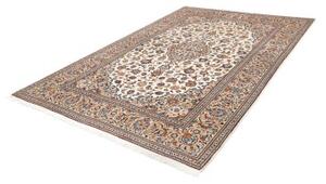 Tappeto Kashan Medaglione Floreale Avorio Blu 198x303 Cm