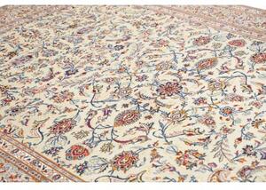 Tappeto Kashan Floreale Avorio Blu 250x350 Cm