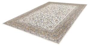 Tappeto Kashan Floreale Avorio Blu Cobalto 235x310 Cm