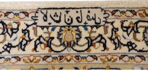 Tappeto Kashan Medaglione Floreale Avorio Blu 300x427 Cm
