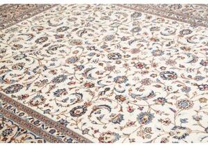 Tappeto Kashan Floreale Avorio Blu 250x360 Cm