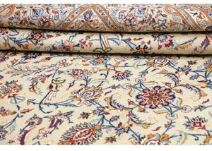 Tappeto Kashan Floreale Avorio Blu 250x350 Cm
