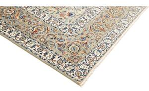 Tappeto Kashan Floreale Avorio Blu 260x370 Cm