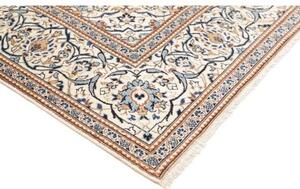 Tappeto Kashan Medaglione Floreale Avorio Blu 200x304 Cm