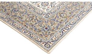 Tappeto Kashan Floreale Avorio Blu Cobalto 235x310 Cm
