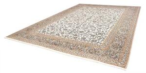 Tappeto Kashan Floreale Avorio Blu 315x408 Cm