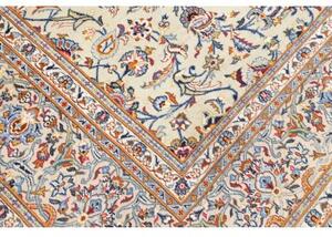 Tappeto Kashan Floreale Avorio Blu 250x350 Cm