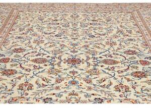 Tappeto Kashan Floreale Avorio Blu 250x350 Cm