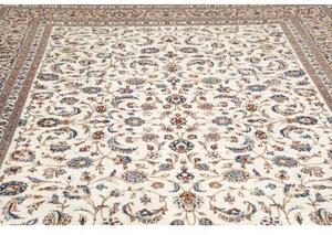 Tappeto Kashan Floreale Avorio Blu 250x360 Cm