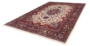 Tappeto Mashad Medaglione Floreale Avorio Blu Scuro 250x347 Cm