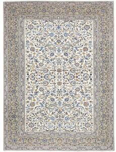 Tappeto Kashan Floreale Avorio Blu Cobalto 235x310 Cm