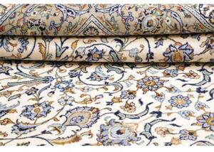 Tappeto Kashan Floreale Avorio Blu Cobalto 235x310 Cm