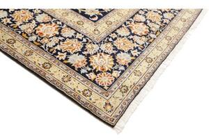 Tappeto Kashan Floreale Blu Notte Avorio 304x413 Cm