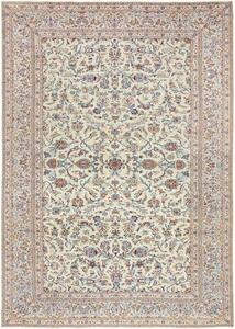 Tappeto Kashan Floreale Avorio Blu 250x350 Cm