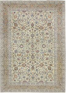 Tappeto Kashan Floreale Avorio Blu 260x370 Cm