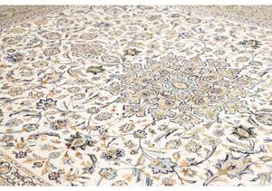 Tappeto Kashan Medaglione Floreale Avorio Blu 300x427 Cm